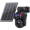 SECTEC smart ηλιακή κάμερα ST-5986M, 3MP dual lens, 20x zoom, 4G, SD, PTZ
