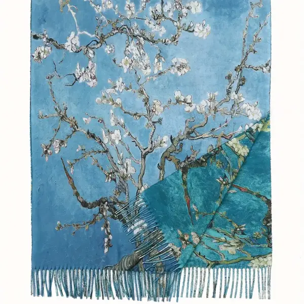 Sequoia Γυναικεία Πασμίνα Διπλής Όψης Vincent van Gogh: Ανθισμένη Αμυγδαλιά