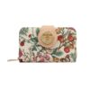 Πορτοφόλι Μεσαίο Με Κουμπί Floral Summer Beige Henney Bear