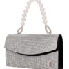 Τσάντα φάκελος clutch JH2210 - Ασπρο/Μαύρο