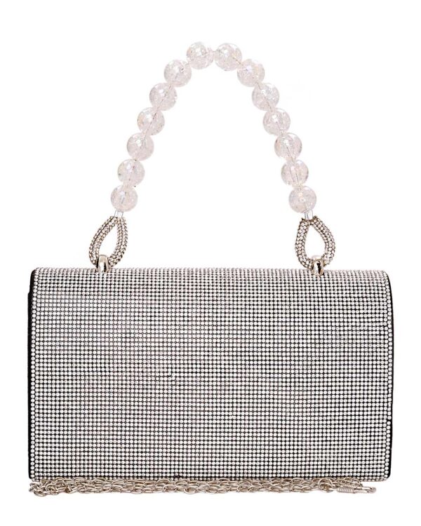 Τσάντα φάκελος clutch JH2210 - Ασπρο/Μαύρο
