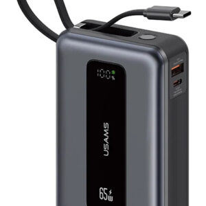 USAMS power bank CD242, magnetic wireless, USB-C έξοδος, 10000mAh, 20W, γκρι