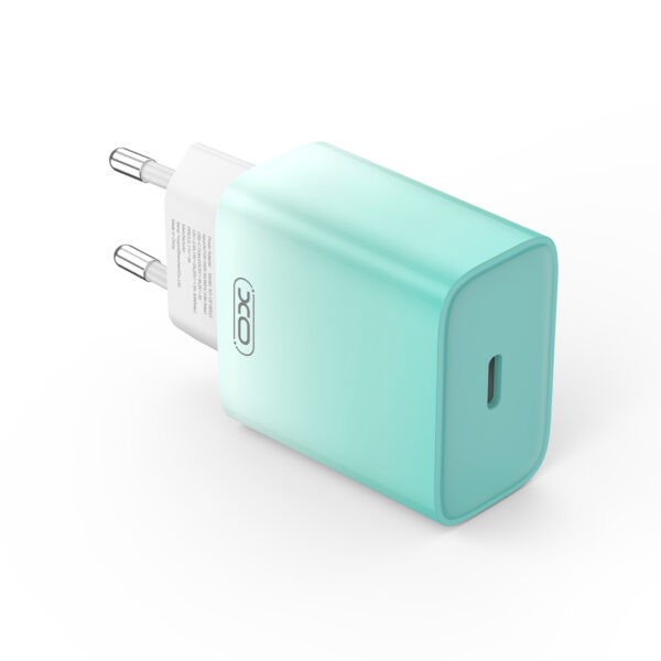XO CE18 φορτιστής τοίχου PD 30W 1x USB-C μπλε-λευκό + καλώδιο USB-C - USB-C