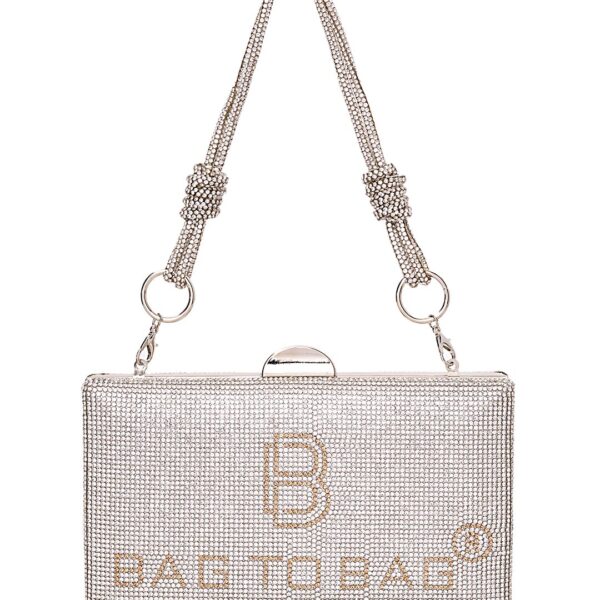 Τσάντα φάκελος clutch CK6019 - Ασημί