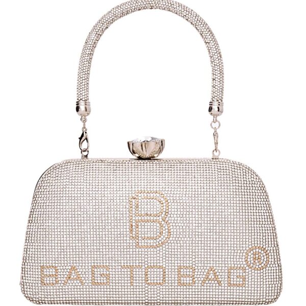 Τσάντα φάκελος clutch CK6021 - Ασημί