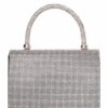Τσάντα φάκελος clutch JH2209 - Ασπρο/Μαύρο