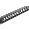 DELOCK keystone patch panel 43277, 19"/1U, 24 ports, μαύρο