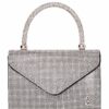Τσάντα φάκελος clutch JH2209 - Ασπρο/Μαύρο