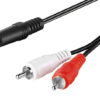 GOOBAY καλώδιο 3.5mm σε 2x RCA 51648, CU, 1m, μαύρο