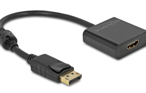 DELOCK αντάπτορας DisplayPort σε HDMI 63585, 4K/30Hz, active, μαύρος