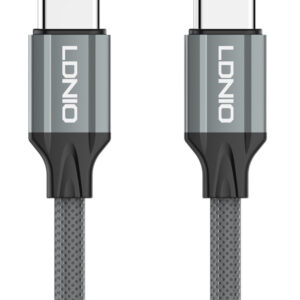 LDNIO καλώδιο USB-C σε USB-C LC121C, 65W PD, 1m, λευκό