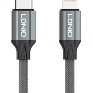 LDNIO καλώδιο USB-C σε USB-C LC121C, 65W PD, 1m, λευκό