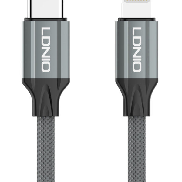 LDNIO καλώδιο Lightning σε USB-C LC441I, 30W PD, 1m, γκρι