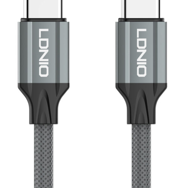 LDNIO καλώδιο USB-C σε USB-C LC442C, 65W PD, 2m, γκρι