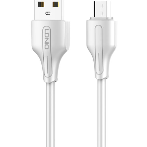 LDNIO καλώδιο Micro USB σε USB LS540, 2.4A, 20cm, λευκό