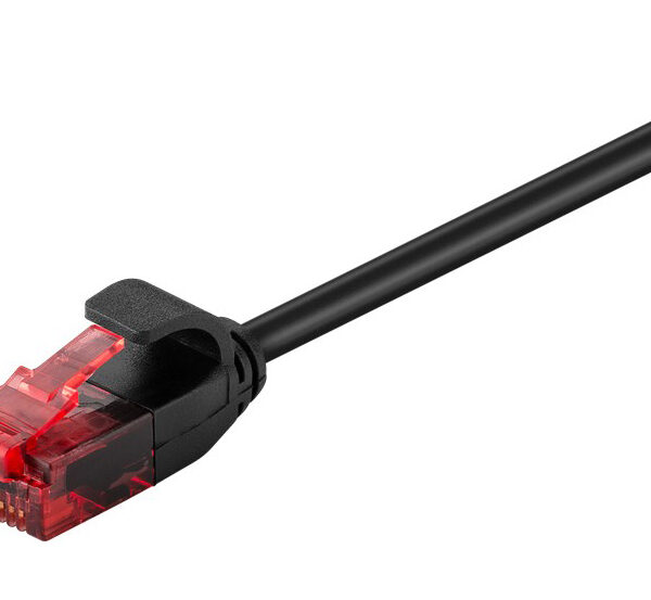 GOOBAY καλώδιο δικτύου 71547, CAT 6 U/UTP, slim, copper, 250MHz, 0.15m, μαύρο