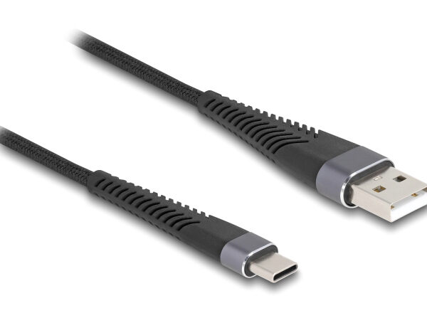 DELOCK καλώδιο USB σε USB-C 81121, 60W, 480Mbps, 1m, μαύρο