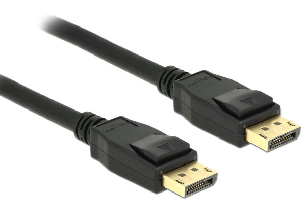 DELOCK καλώδιο DisplayPort 1.2 83807, 4K/60Hz, 21.6 Gbps, 3m, μαύρο