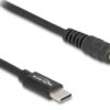 DELOCK καλώδιο τροφοδοσίας 87977, USB-C σε 5.5x2.1mm, 1.5m, μαύρο