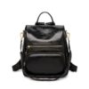 Split Leather Γυναικείo Σακίδιο Πλάτης Χιαστί Laorentou 9113003L μαύρο