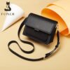 Δερμάτινη Γυναικεία Τσάντα Χιαστί Foxer 954011F μαύρο