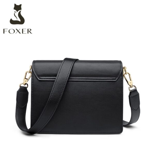 Δερμάτινη Γυναικεία Τσάντα Χιαστί Foxer 954011F μαύρο