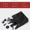 Δερμάτινη Γυναικεία Τσάντα Shopper 'Ωμου Foxer 958V422F μαύρο