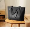 Δερμάτινη Γυναικεία Τσάντα Shopper 'Ωμου Foxer 958V422F μαύρο