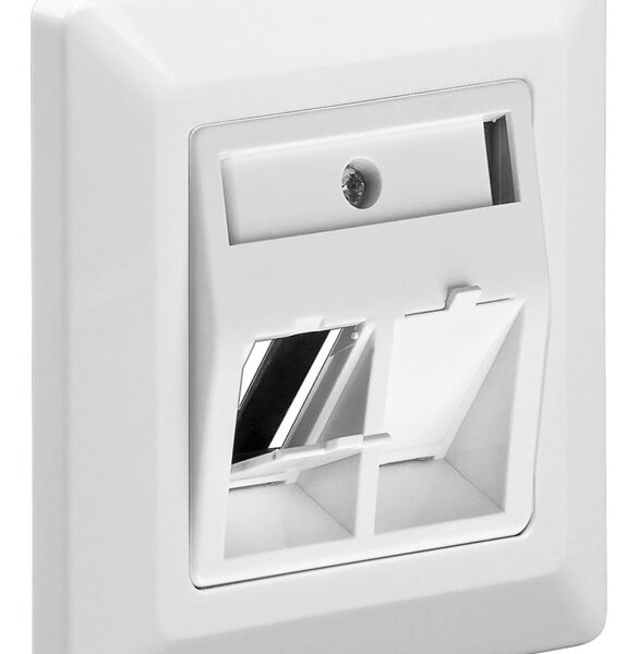 GOOBAY πρίζα τοίχου για 2x keystone jacks 95902, 80x80mm, λευκό