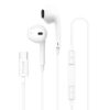 BWOO HF175 ενσύρματα ακουστικά με μικρόφωνο, USB-C, λευκά