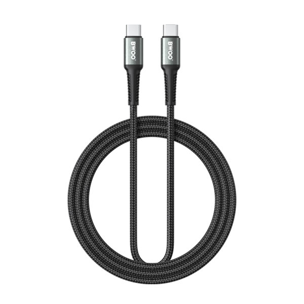 BWOO ΒΟ-Χ288C-C πλεκτό καλώδιο USB-C σε USB-C, 3m, 60W, μαύρο