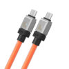 Baseus CAKW000207 CoolPlay καλώδιο USB-C σε USB-C, 1μ 100W, πορτοκαλί