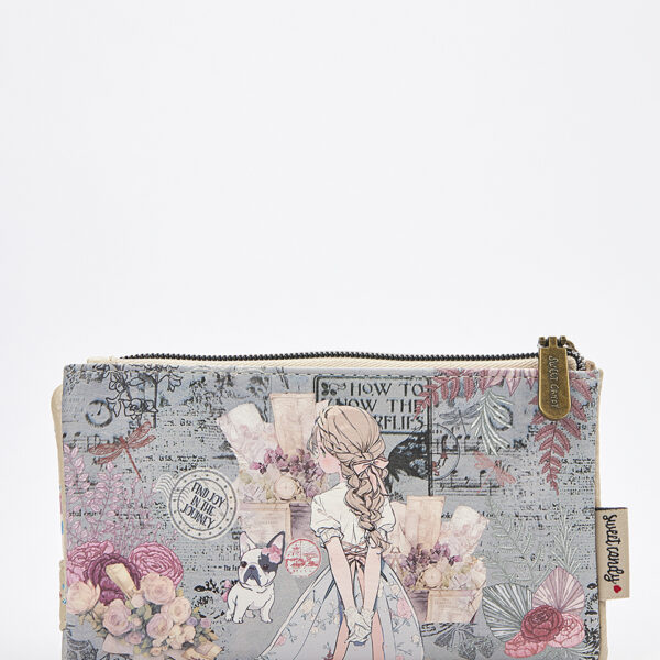 Sweet Candy Vintage Story – Γυναικείο Πορτοφόλι με Retro Graphic Design & Shabby Chic Λεπτομέρειες