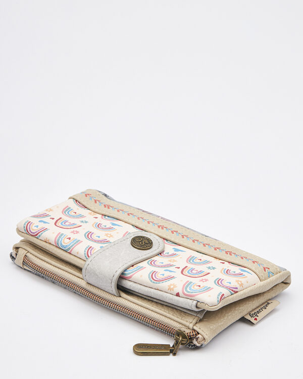 Sweet Candy Vintage Story – Γυναικείο Πορτοφόλι με Retro Graphic Design & Shabby Chic Λεπτομέρειες