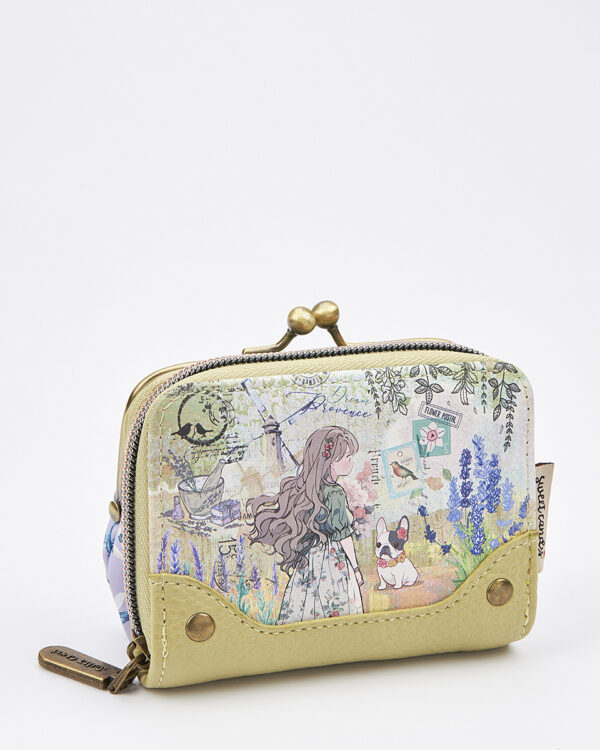 Sweet Candy Γυναικείο Mini Πορτοφόλι με Vintage Καθρέφτη & Κλασικό Κούμπωμα – Mirror Bloom