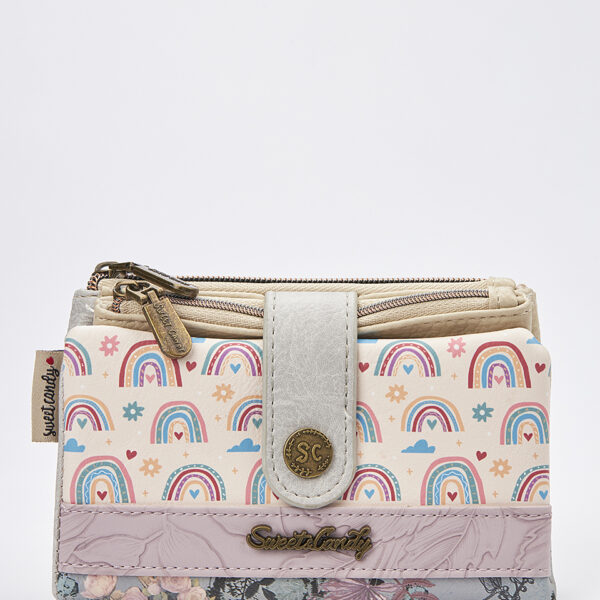 Sweet Candy Γυναικείο Πορτοφόλι με Shabby Chic Διάθεση & Λουλουδένιο Φόντο – Vintage Story