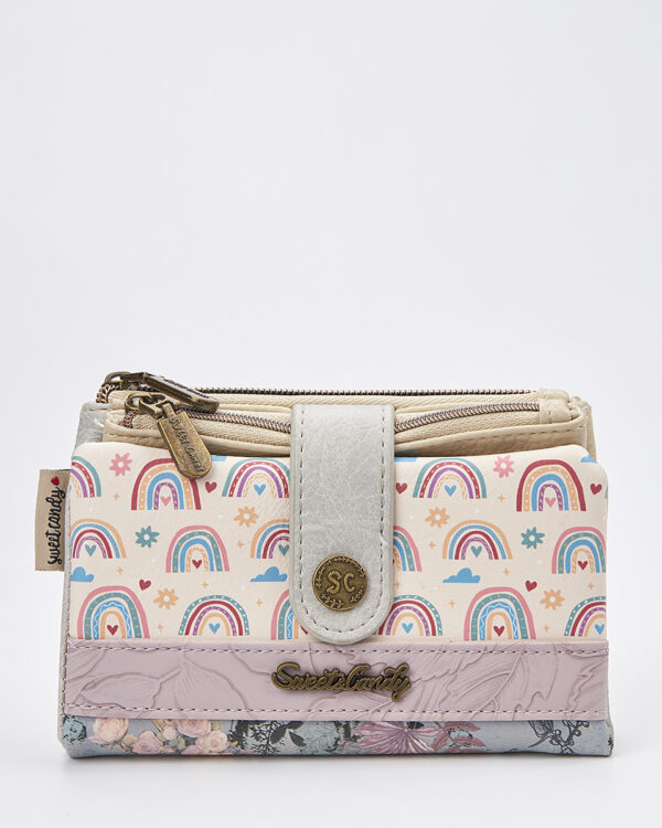 Sweet Candy Γυναικείο Πορτοφόλι με Shabby Chic Διάθεση & Λουλουδένιο Φόντο – Vintage Story