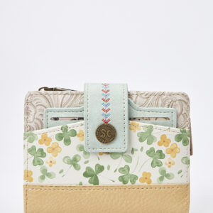 Sweet Candy Γυναικείο Mini Πορτοφόλι με Vintage Καθρέφτη & Κλασικό Κούμπωμα – Mirror Bloom
