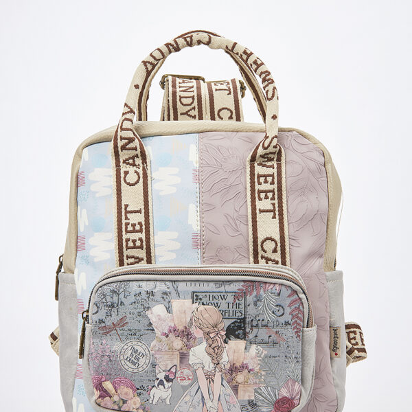 Sweet Candy Γυναικείο Backpack με Κολάζ Ανάμνησης – Vintage Story