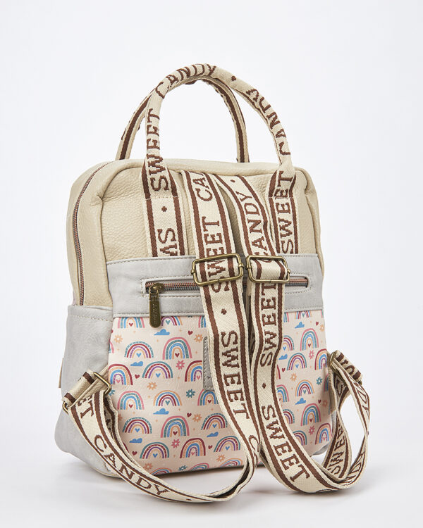 Sweet Candy Γυναικείο Backpack με Κολάζ Ανάμνησης – Vintage Story