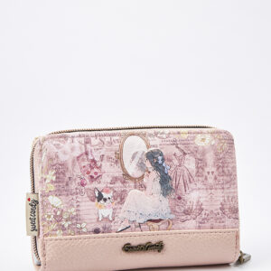 Sweet Candy Γυναικείο Mini Πορτοφόλι με Vintage Καθρέφτη & Κλασικό Κούμπωμα – Mirror Bloom