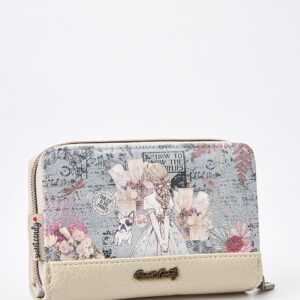 Sweet Candy Γυναικείο Mini Πορτοφόλι με Vintage Καθρέφτη & Κλασικό Κούμπωμα – Mirror Bloom