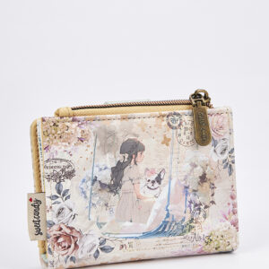 Sweet Candy Γυναικείο Mini Πορτοφόλι με Vintage Καθρέφτη & Κλασικό Κούμπωμα – Mirror Bloom