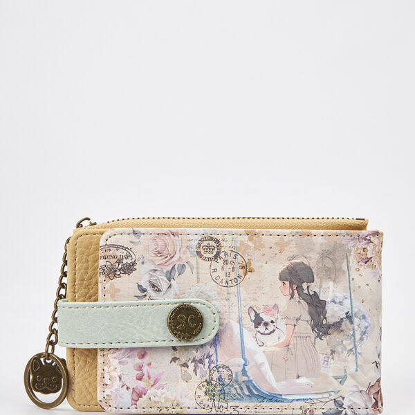 Sweet Candy Γυναικείο Πορτοφόλι με Vintage Floral Μοτίβο και Μπρελόκ – Floral Whisper