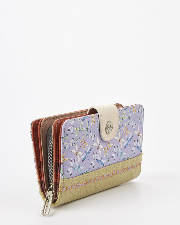 Sweet Candy Γυναικείο Πορτοφόλι με Μοτίβο Λεβάντα και Organizer Design – Lavender Walk