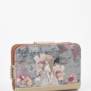Sweet Candy Γυναικείο Πορτοφόλι με Vintage Καθρέφτη & Ρετρό Design – Mirror Bloom