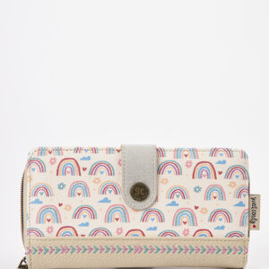 Sweet Candy Γυναικείο Πορτοφόλι με Vintage Καθρέφτη & Ρετρό Design – Mirror Bloom