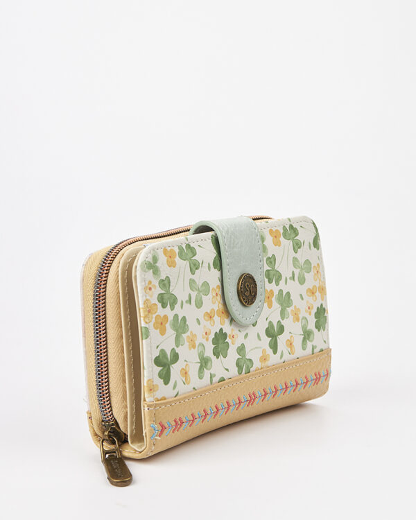 Sweet Candy Γυναικείο Πορτοφόλι με Floral Σχέδιο και Καπάκι – Floral Whisper