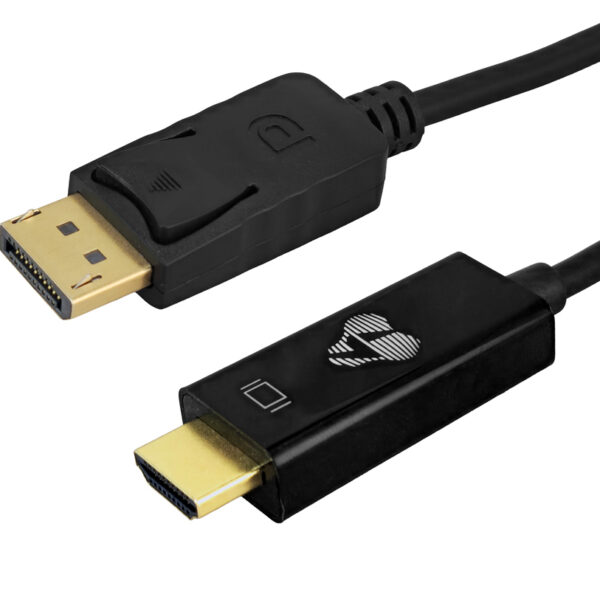 POWERTECH καλώδιο DisplayPort σε HDMI CAB-H186, 4K/60Hz, 21.6 Gbps, 1m, μαύρο
