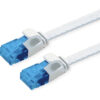 POWERTECH καλώδιο δικτύου CAB-N331, flat, Cat 6a U/UTP, 50cm, λευκό